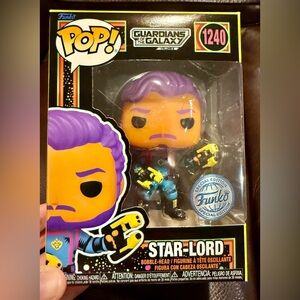 Funko Pop! Blacklight Star-Lord Figure - 1240 New Unopened. Target exclusive